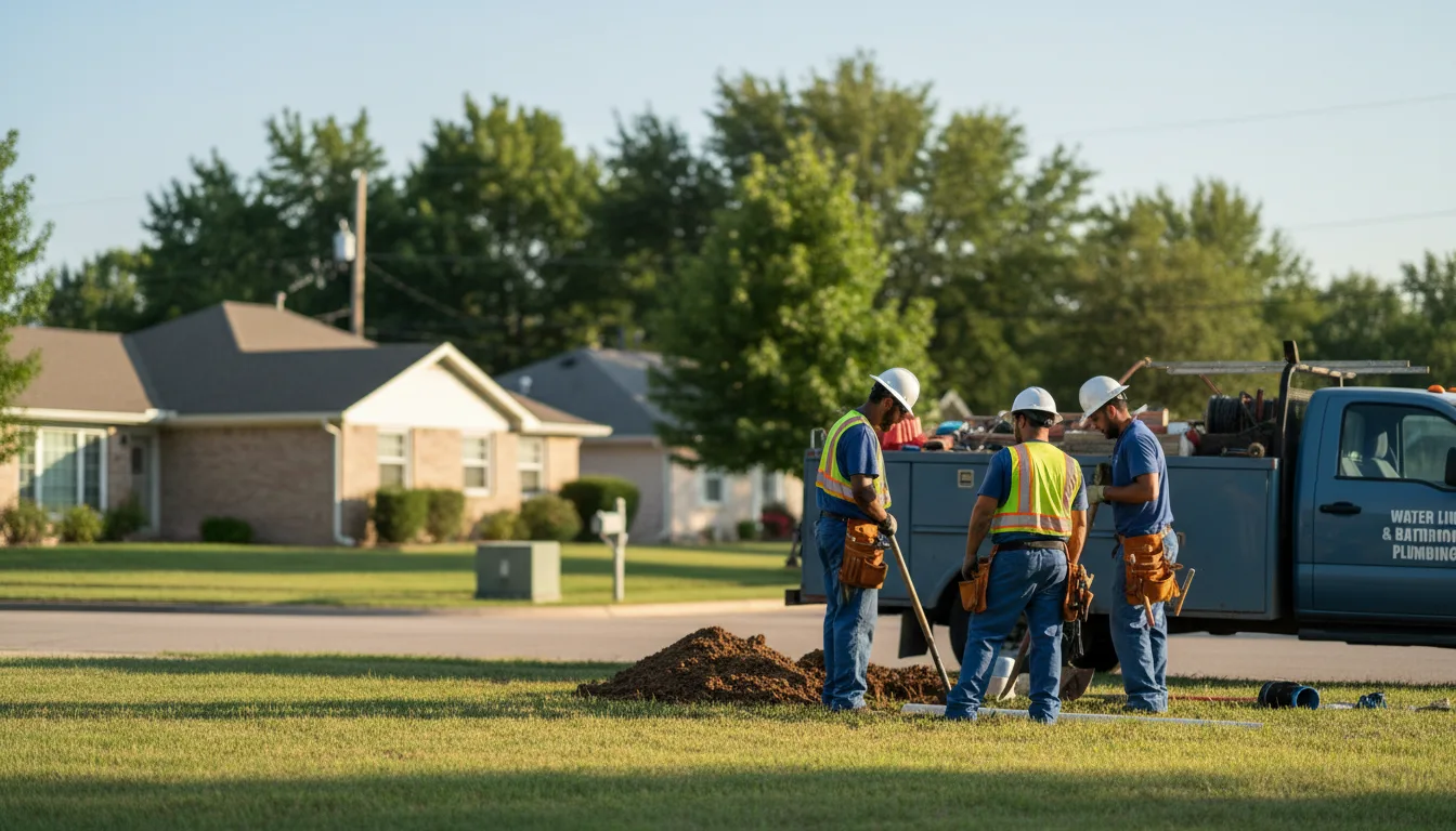 Residential water line and bathroom plumbing service in Sycamore, OH